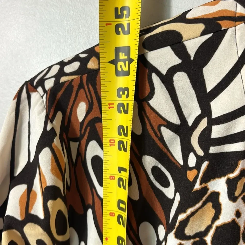 Zenergy by Chicos graphic Animal Print & Butterflies Women's Jacket size 2